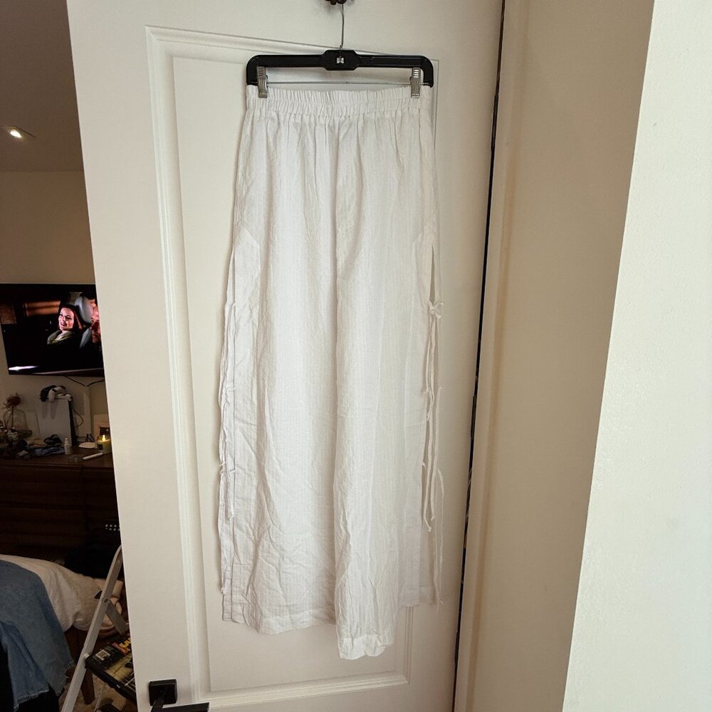 Matthew Bruch Side Tie Linen Pant Size L